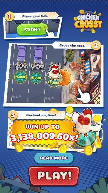 Chicken Crossy Casino Spill