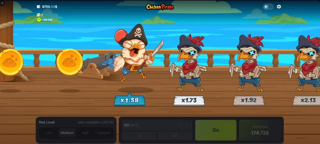 Chicken Pirate Demo Spill