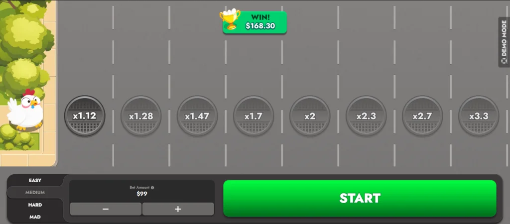 Demo Spill Chicken Route